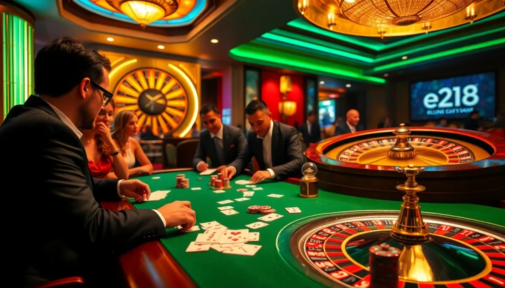 Engage in thrilling e28 casino poker with players vying for high-stakes wins surrounded by luxury and excitement.