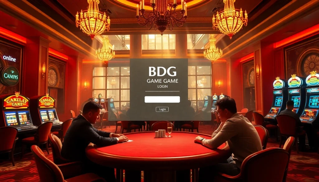 Engage in the thrill of casino gaming at BDG Game Login with vibrant poker action and luxurious decor.